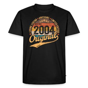 2004 Anniversaire vintage rétro né en 2004 - T-shirt Premium bio Homme - noir - Devant - Nico (187cm)