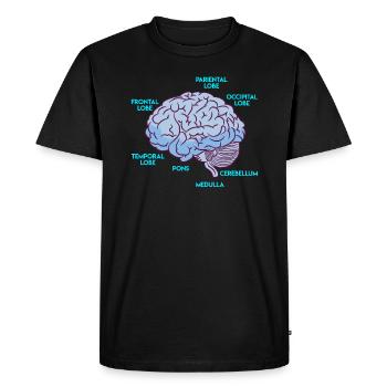 Anatomy of a Brain Medicine Student - Men's Premium Organic T-Shirt - black - Front - Nico (187cm)