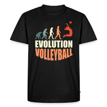 Joueur de volleyball Evolution Volleyball - T-shirt Premium bio Homme - noir - Devant - Nico (187cm)