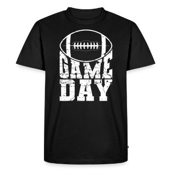 Journée de match de football américain - T-shirt Premium bio Homme - noir - Devant - Nico (187cm)