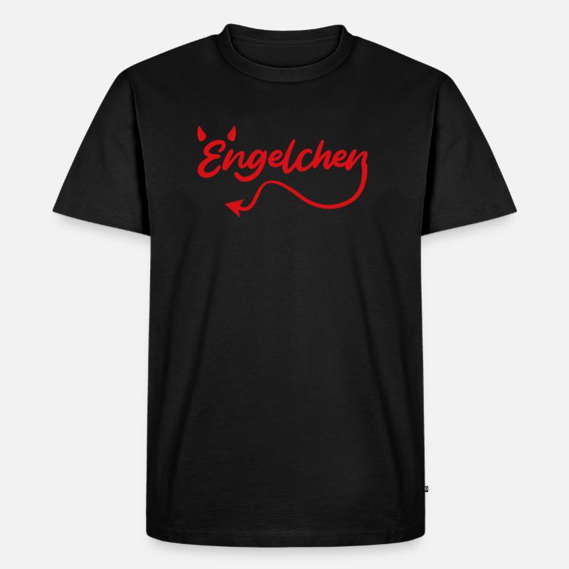 Engelchen oder Teufelchen Engel Teufel - Männer Premium Bio T-Shirt - Schwarz