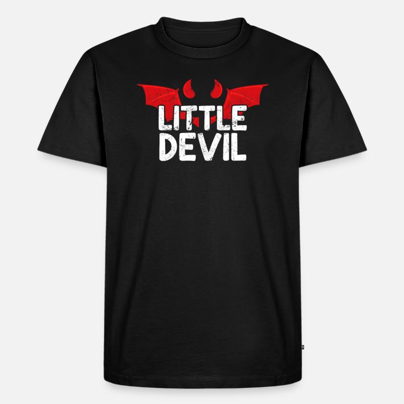 Little Devil Teufel Teufelchen Satan - Männer Premium Bio T-Shirt - Schwarz
