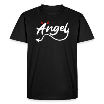 Diable Diable Ange - T-shirt Premium bio Homme - noir - Devant - Nico (187cm)