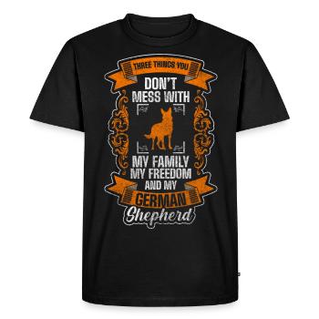 Dog Dog Sports Protection Service Guard Dog - Men's Premium Organic T-Shirt - black - Front - Nico (187cm)