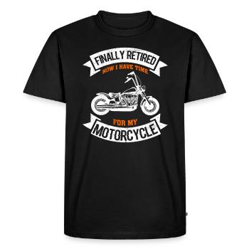 Finally retired time for my motorcycle biker - Men's Premium Organic T-Shirt - black - Front - Nico (187cm)