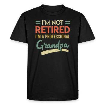 Pension 2022 Full-time Grandpa no pensioner Pension - Men's Premium Organic T-Shirt - black - Front - Nico (187cm)