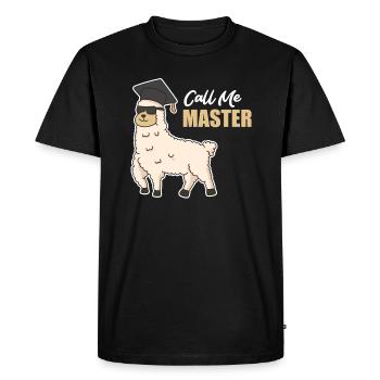 Alpaga Master Master - T-shirt Premium bio Homme - noir - Devant - Nico (187cm)