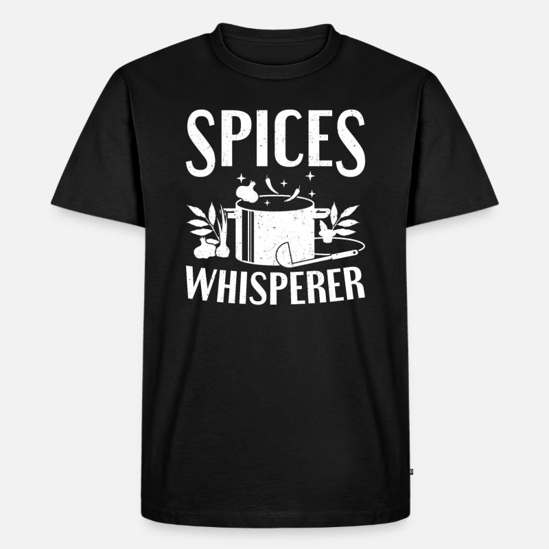 Kitchen Spices Whisperer Cook Chef - Männer Premium Bio T-Shirt - Schwarz