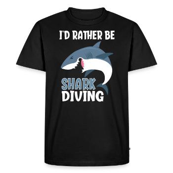 Je préfère être Shark Diving Shark Diving Shark Divers - T-shirt Premium bio Homme - noir - Devant - Nico (187cm)