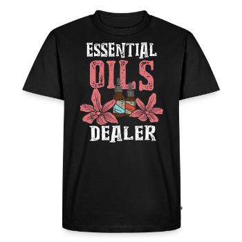 Ätherische Öle Fan Essential Oils Dealer - Men's Premium Organic T-Shirt - black - Front - Nico (187cm)