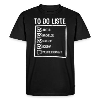 Doctoral Thesis PHD Doctor - Men's Premium Organic T-Shirt - black - Front - Nico (187cm)
