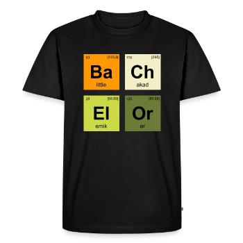 Bachelor's Degree Bachelor's Degree - Men's Premium Organic T-Shirt - black - Front - Nico (187cm)