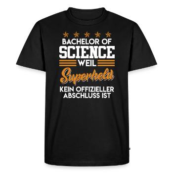 Bachelor of Science Degree Bachelor - Men's Premium Organic T-Shirt - black - Front - Nico (187cm)