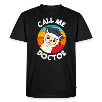 Appelez-moi Docteur Doctorat Thèse de thèse de doctorat - T-shirt Premium bio Homme - noir - Devant - Nico (187cm)