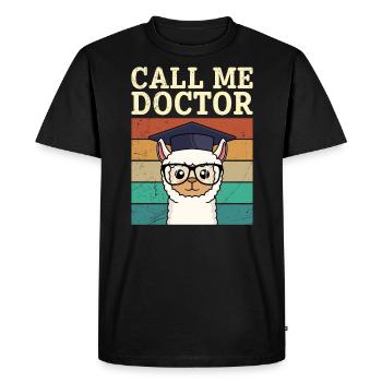 Call me Doctor Dissertation Doctorate passed - Men's Premium Organic T-Shirt - black - Front - Nico (187cm)