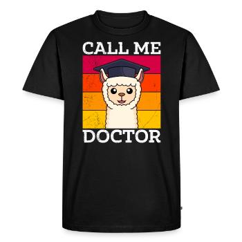 Doctorate passed doctoral thesis Call me Doctor - Men's Premium Organic T-Shirt - black - Front - Nico (187cm)