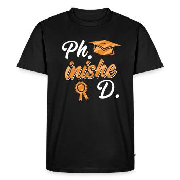 Phinished Doctorate Doctorate Doctoral Thesis - Men's Premium Organic T-Shirt - black - Front - Nico (187cm)