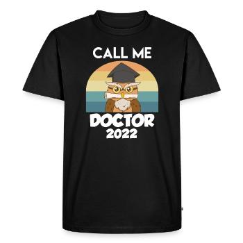 Doctorat Docteur Appelez-moi Docteur - T-shirt Premium bio Homme - noir - Devant - Nico (187cm)