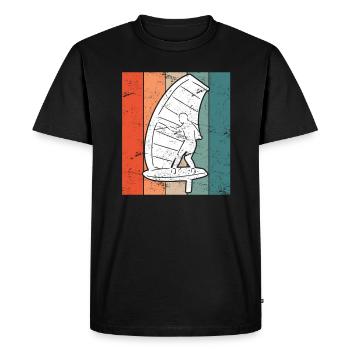 Feuille d’aile - T-shirt Premium bio Homme - noir - Devant - Nico (187cm)
