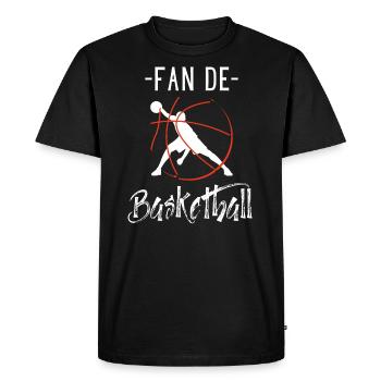Cadeau basketteur fan de Basketball personnalisé - T-shirt Premium bio Homme - noir - Devant - Nico (187cm)