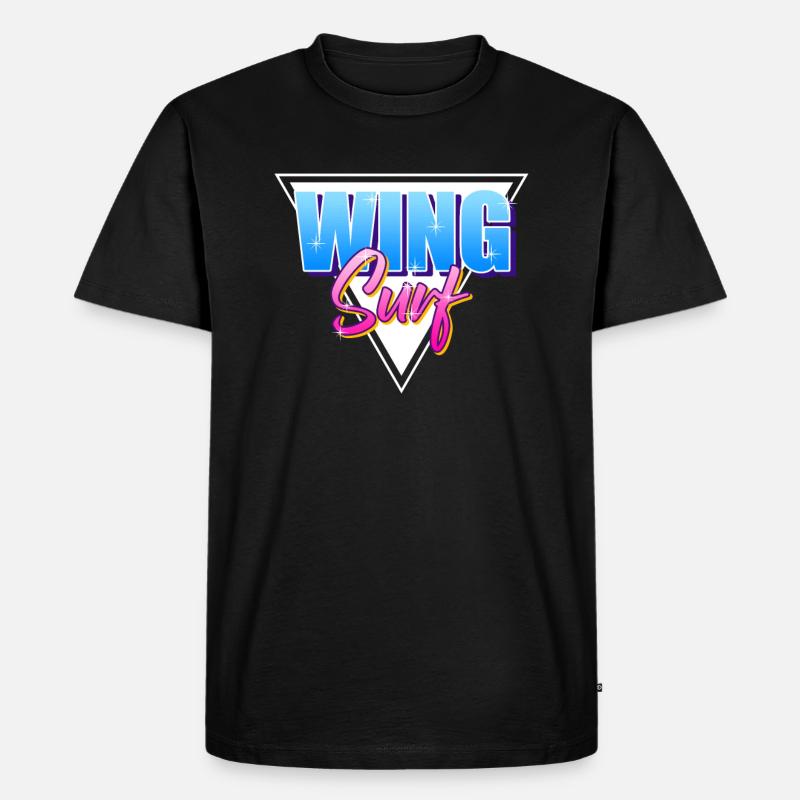 Wing Surf Wingfoil - Männer Premium Bio T-Shirt - Schwarz