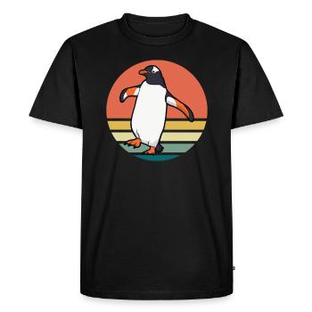 Pingouin - T-shirt Premium bio Homme - noir - Devant - Nico (187cm)
