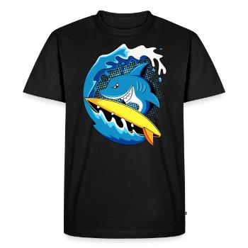 Shark Surfer Surfer Shark Divers - T-shirt Premium bio Homme - noir - Devant - Nico (187cm)