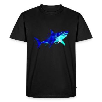 Shark Mandala Geometric Shark Diver - Men's Premium Organic T-Shirt - black - Front - Nico (187cm)