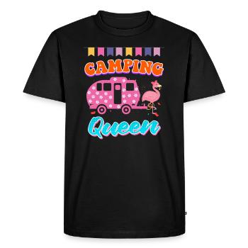 Flamingo Camping Queen Camper Women - Men's Premium Organic T-Shirt - black - Front - Nico (187cm)