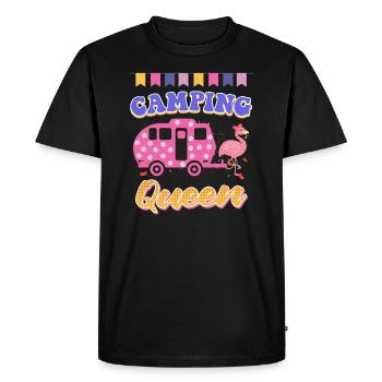 Flamingo Camping Queen Camper Women - Men's Premium Organic T-Shirt - black - Front - Nico (187cm)