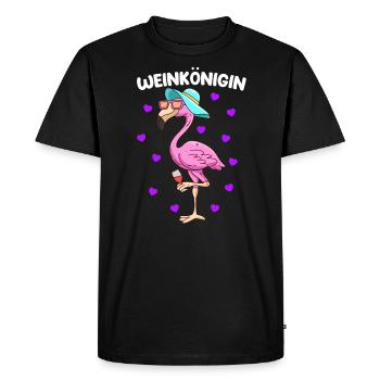 Weinkönigin Wein Trinkerin Damen - Männer Premium Bio T-Shirt - Schwarz - Vorne - Nico (187cm)