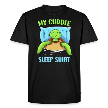 My Cuddle Sleep Shirt Turtle Sleep - Men's Premium Organic T-Shirt - black - Front - Nico (187cm)