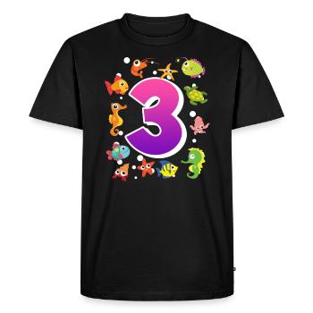 3rd birthday girl 3 years - Men's Premium Organic T-Shirt - black - Front - Nico (187cm)