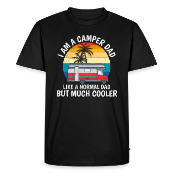 Camper dad like normal dad just cool camping - Men's Premium Organic T-Shirt - black - Front - Nico (187cm)