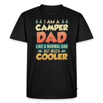 Camper Papa - Men's Premium Organic T-Shirt - black - Front - Nico (187cm)