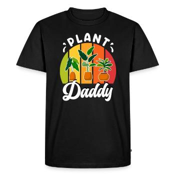 Plant Daddy Hobby Gardener Père - T-shirt Premium bio Homme - noir - Devant - Nico (187cm)