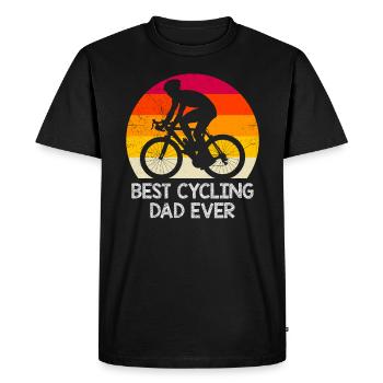 Best Bike Papa Ever Bike - Men's Premium Organic T-Shirt - black - Front - Nico (187cm)