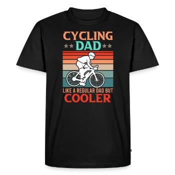 Cycling Dad Cyclist Papa - Men's Premium Organic T-Shirt - black - Front - Nico (187cm)