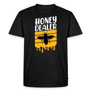 Marchand de miel Abeilles Apiculteur Apiculture - T-shirt Premium bio Homme - noir - Devant - Nico (187cm)