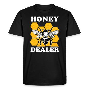 Marchand de miel Apiculteur Apiculture Marchand de miel - T-shirt Premium bio Homme - noir - Devant - Nico (187cm)