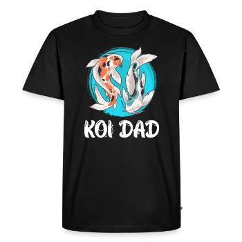 Koi Dad Étang de poissons Koi Pond - T-shirt Premium bio Homme - noir - Devant - Nico (187cm)