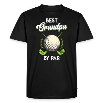 Meilleur grand-père par Par Golfeur Grand-père Golf Grand-père - T-shirt Premium bio Homme - noir - Devant - Nico (187cm)