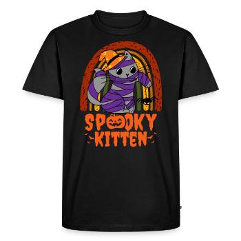 Halloween cat for Halloween lovers - Men's Premium Organic T-Shirt - black - Front - Nico (187cm)