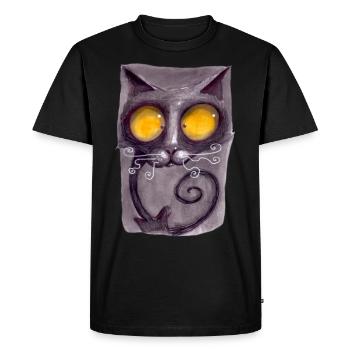 Serial Cat 13 - T-shirt Premium bio Homme - noir - Devant - Nico (187cm)