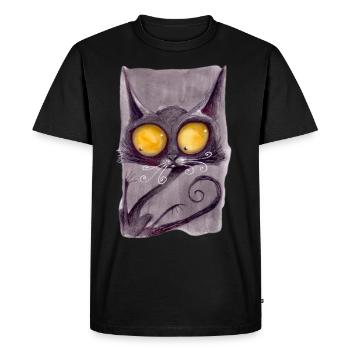Serial Cat 12 - T-shirt Premium bio Homme - noir - Devant - Nico (187cm)