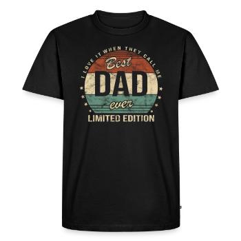 Meilleur père Meilleur père de tous les temps pour le meilleur père - T-shirt Premium bio Homme - noir - Devant - Nico (187cm)