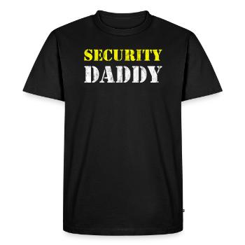 Dad is Security Daddy For His Kids Father - Men's Premium Organic T-Shirt - black - Front - Nico (187cm)