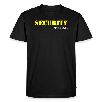 Dad is security For his children father - Men's Premium Organic T-Shirt - black - Front - Nico (187cm)