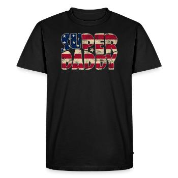 Super Daddy In Stars And Stripes pour papa - T-shirt Premium bio Homme - noir - Devant - Nico (187cm)