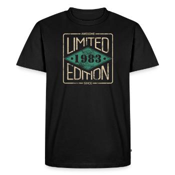 Awesome Since 1983 Retro Vintage Design - Men's Premium Organic T-Shirt - black - Front - Nico (187cm)
